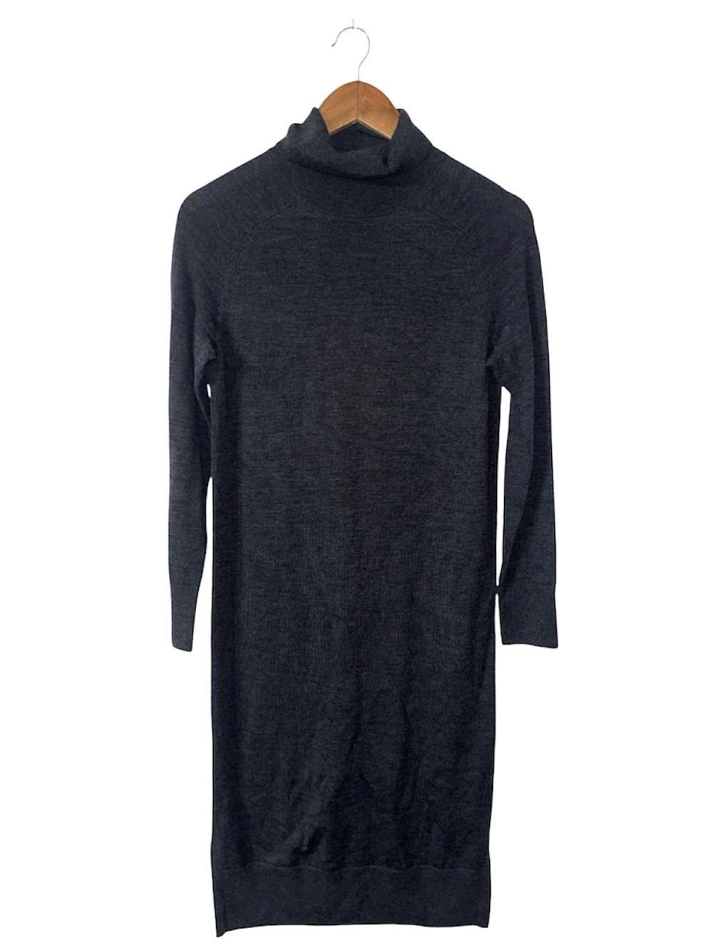 Banana Republic 100% Merino Wool Charcoal Grey Long Sleeves Maxi Dress Size XS